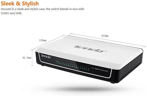 TENDA S16 16 PORT 10/100 YONETILEMEZ DESKTOP SWITCH