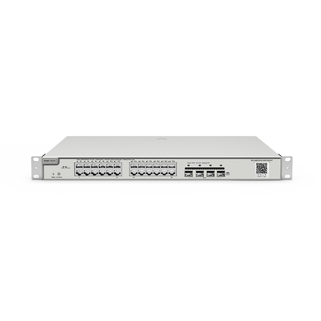 Ruijie Reyee RG-NBS3200-24GT4XS-P 24 Portlu, 10/100/1000 Gigabit, L2 Yönetilebilir Switch, 4*10G SFP, 24 Port PoE (370W)