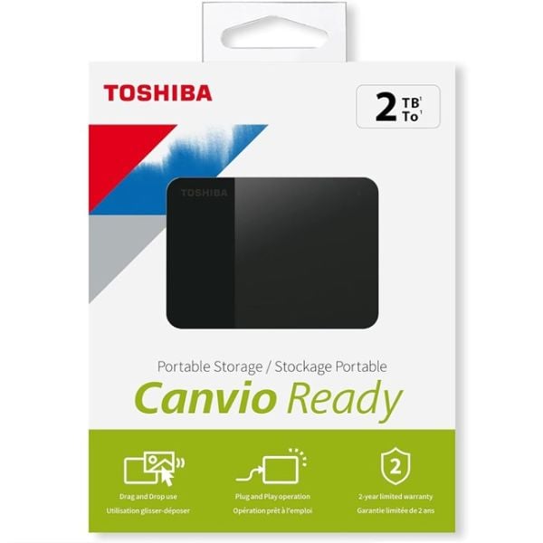 TOSHIBA CANVIO 2TB USB3.0 2.5'' SIYAH HARICI HDD HDTP320EK3AA