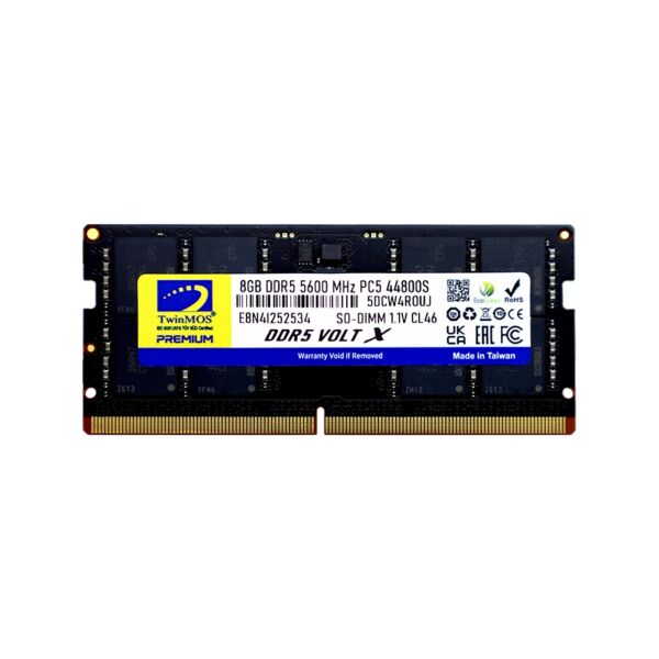 TWINMOS 8GB 5600MHz DDR5 NOTEBOOK RAM TMD58GB5600S46