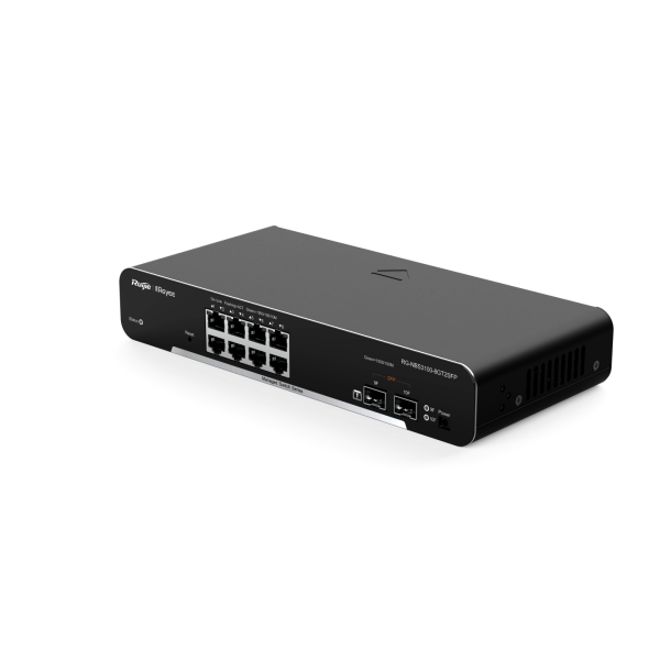 Reyee RG-NBS3100-8GT2SFP-P 8 Portlu, 10/100/1000 Gigabit, L2 Yönetilebilir Switch, 2 SFP, 8 Port PoE+ (125W)