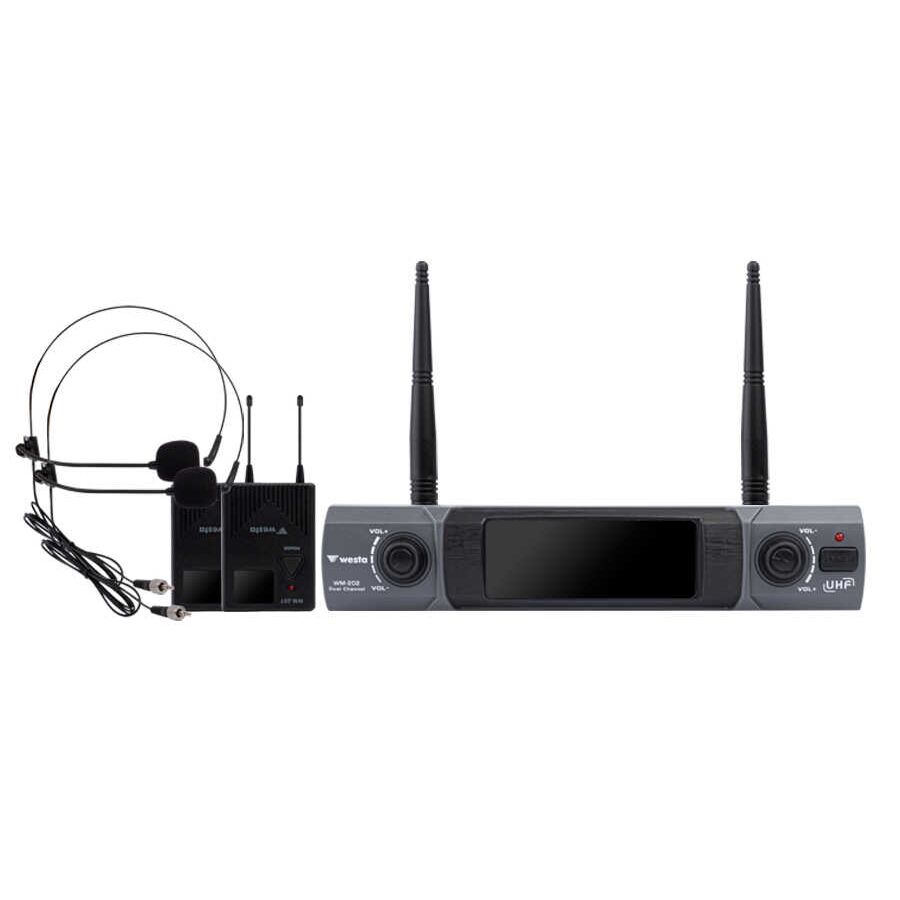 WESTA WM-202T 1 RECEIVER +2 YAKA MİKROFON SETİ