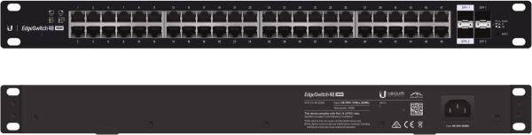 UBNT Ubiquiti EdgeSwitch ES-48-500W  48 Port Gigabit - 2 SFP + 2SFP+ Yönetilebilir PoE+