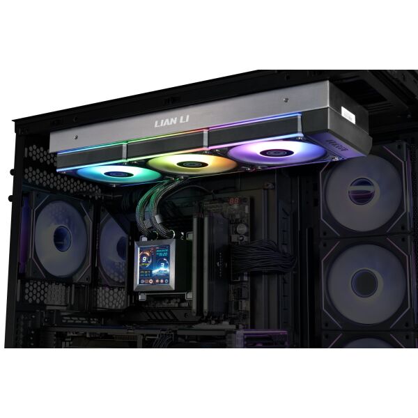 LIAN LI HYDRO-SHIFT LCD PERFORMANCE 360MM LGA1700/AM5 SOKET SİYAH İŞLEMCİ SIVI SOĞUTUCU G89.GHSLCD36SB.00