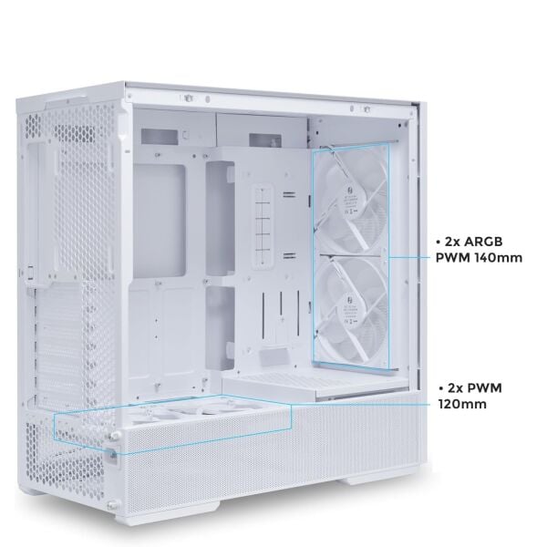 LIAN LI LANCOOL 207 4x FAN MID-TOWER BEYAZ ATX KASA G99.LAN207RW.00