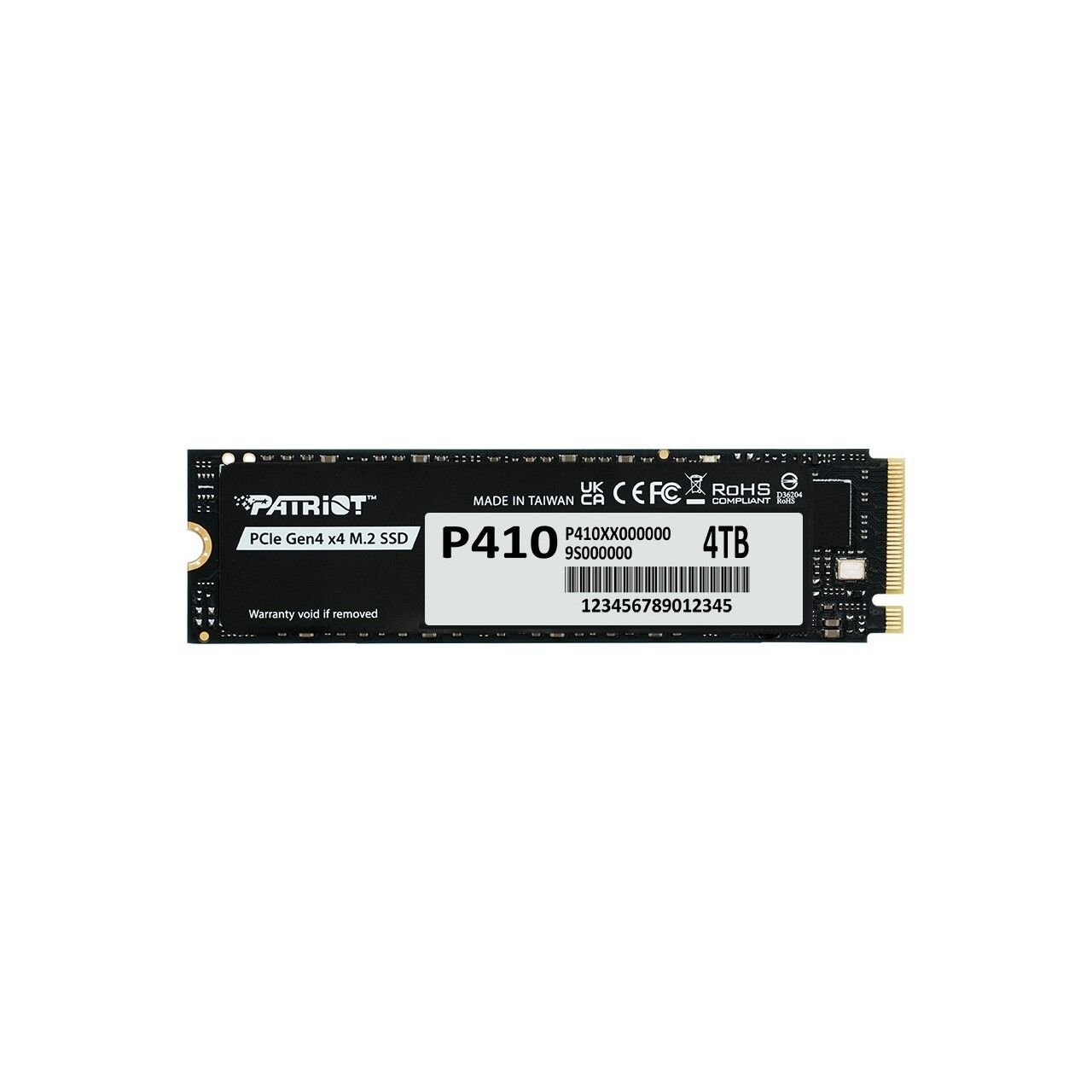 PATRIOT P410 4TB 5000/4500MB/s M2 PCIe GEN4 NVME SSD P410P4TBM28H