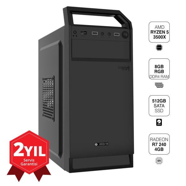 IROMX IRB30-R501 RYZEN 5 3500X 8GB 512GB SSD 4GB R7 240 KASA