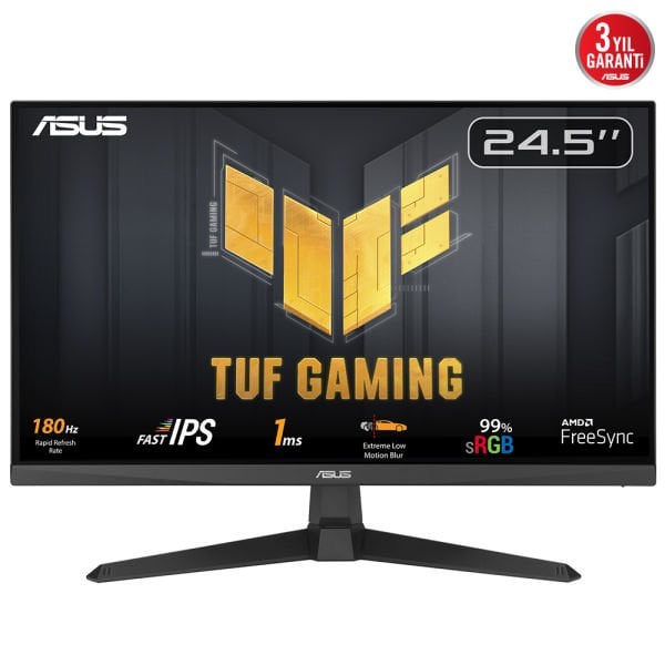 ASUS TUF GAMING VG259Q3A 24.5'' 1MS 180Hz FHD HDMI/DP VESA IPS LED GAMING MONITOR