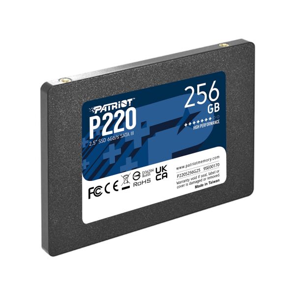 PATRIOT P220 256GB 550/490MB/s 2.5'' SATA3 SSD P220S256G25