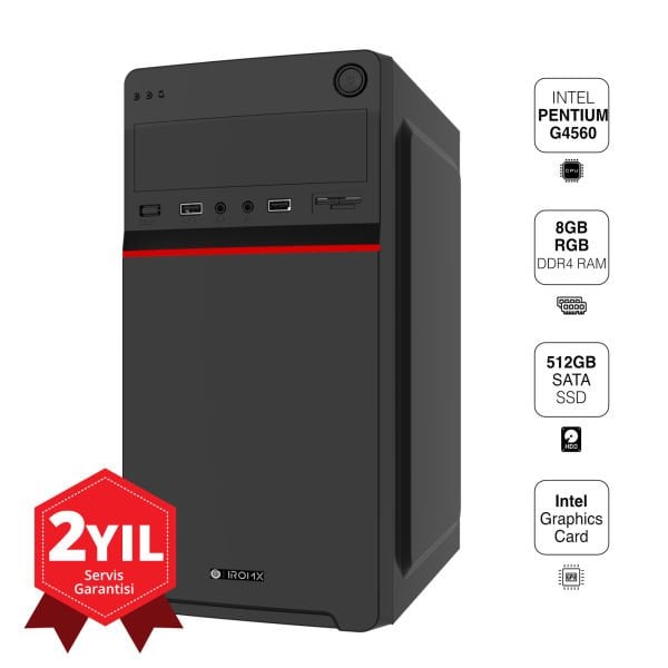 IROMX IRB25-201 G4560 8GB 512GB SSD O/B KASA