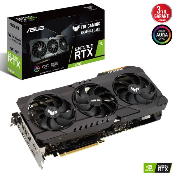 ASUS RTX3080 V2 OC EDİTİON TUF-RTX3080-O10G-V2-GAMING 10GB GDDR6X 320Bit VGA