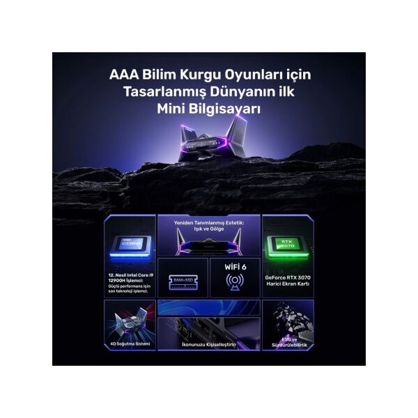 RAXIUS MP M2A i9 3070-129H002 I9-12900H 16GB 1TB SSD 8GB RTX3070 FREEDOS MINI PC