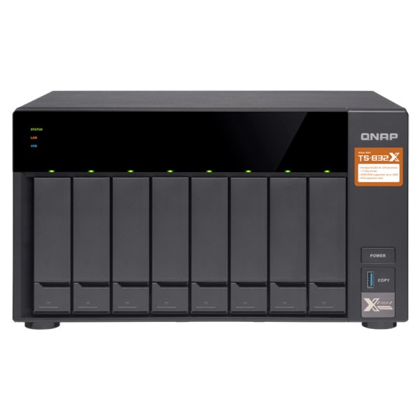 QNAP TS-832X-2GB RAM 8 Hdd Yuvalı Tower NAS