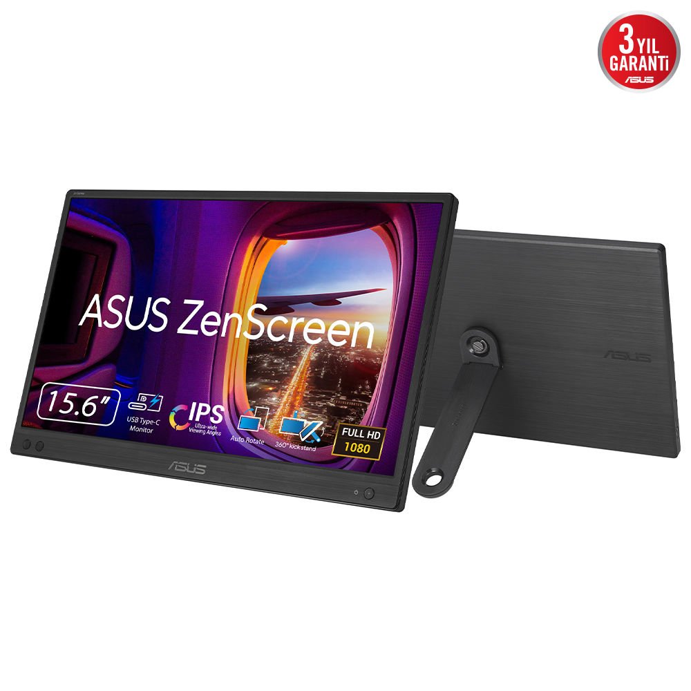 ASUS ZENSCREEN MB166CR 15.6'' 5MS 1920x1080 USB TYPE-C TAŞINABİLİR IPS LED MONITOR