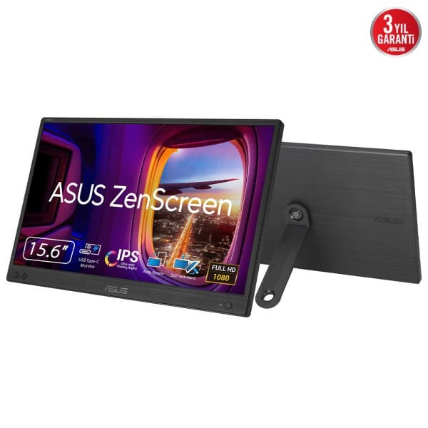 ASUS ZENSCREEN MB166CR 15.6'' 5MS 1920x1080 USB TYPE-C TAŞINABİLİR IPS LED MONITOR