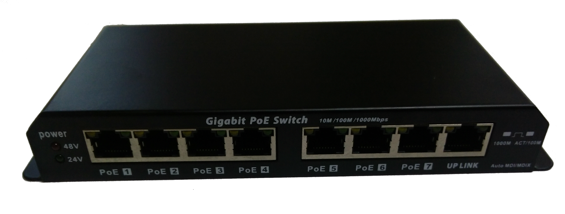 WINET GIGABIT POE SWITCH 8-7 PORT 24V 60W Adaptörlü