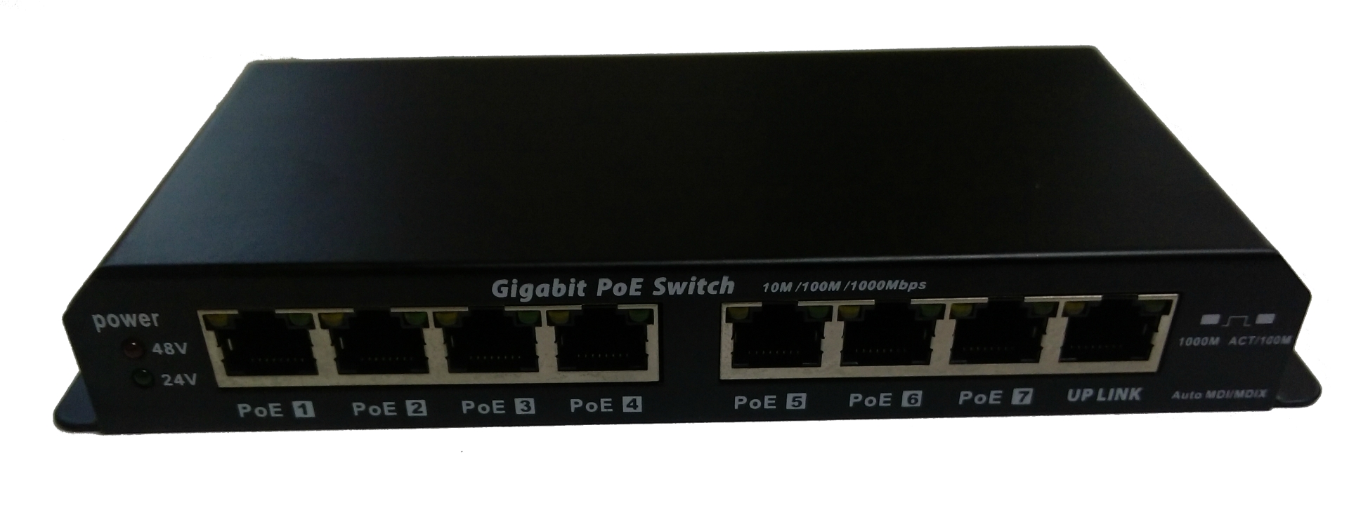 WINET GIGABIT POE SWITCH 8-7 PORT 24V 60W Adaptörlü