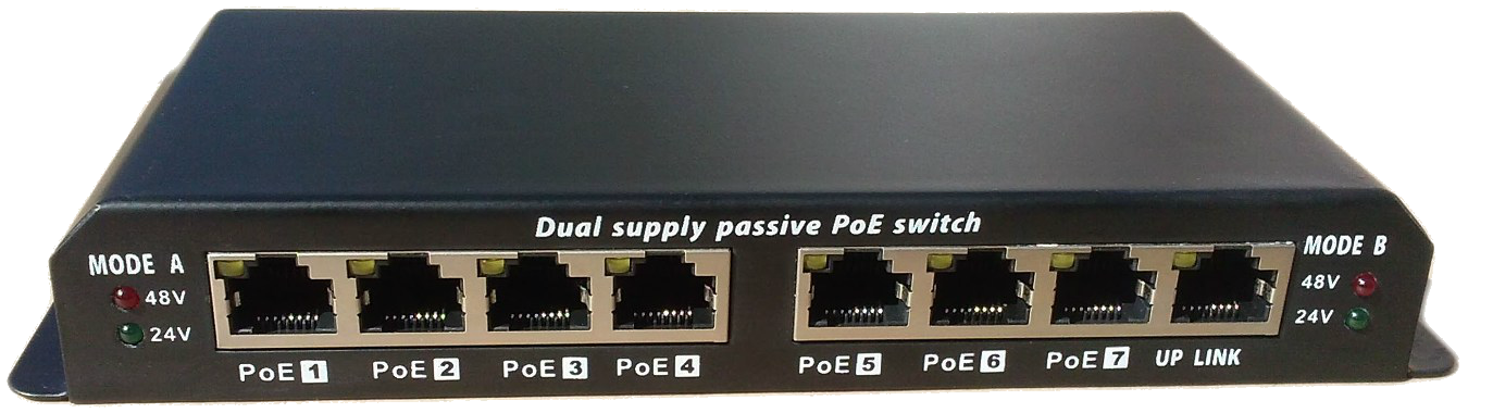 WINET POE SWITCH 8-7 PORT 24V 90W POWER SUPPLY