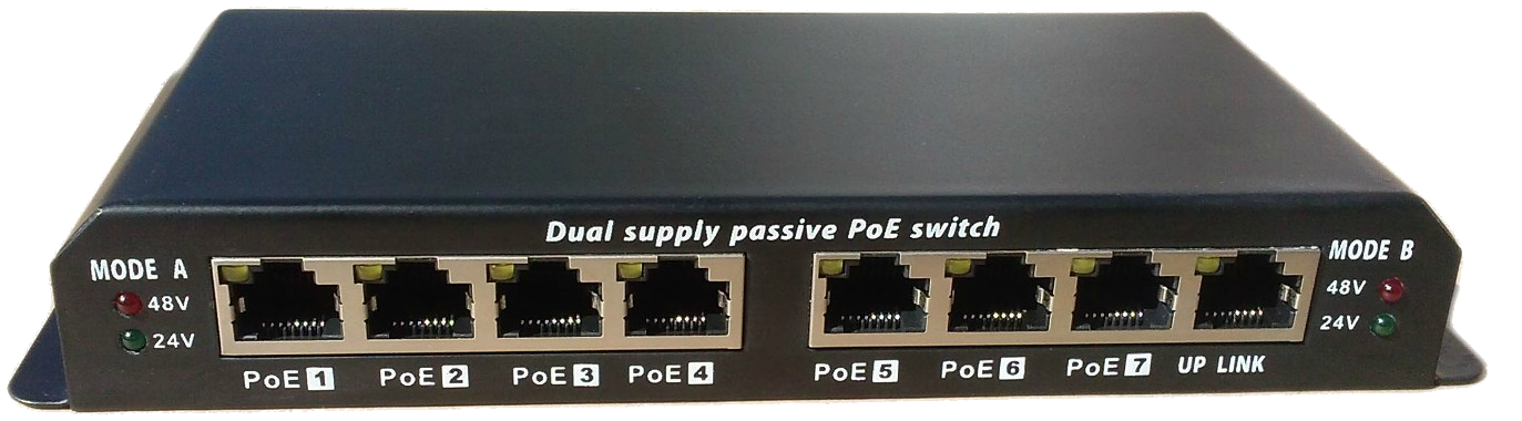 WINET POE SWITCH 8-7 PORT 24V 90W POWER SUPPLY