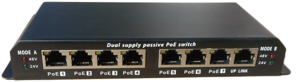 WINET POE SWITCH 8-7 PORT 24V 90W POWER SUPPLY