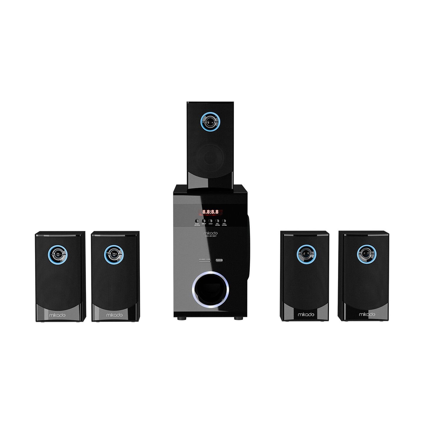 Mikado MD-813BT 5+1 Usb+SD+FM Destekli Multimedia Bluetooth Speaker
