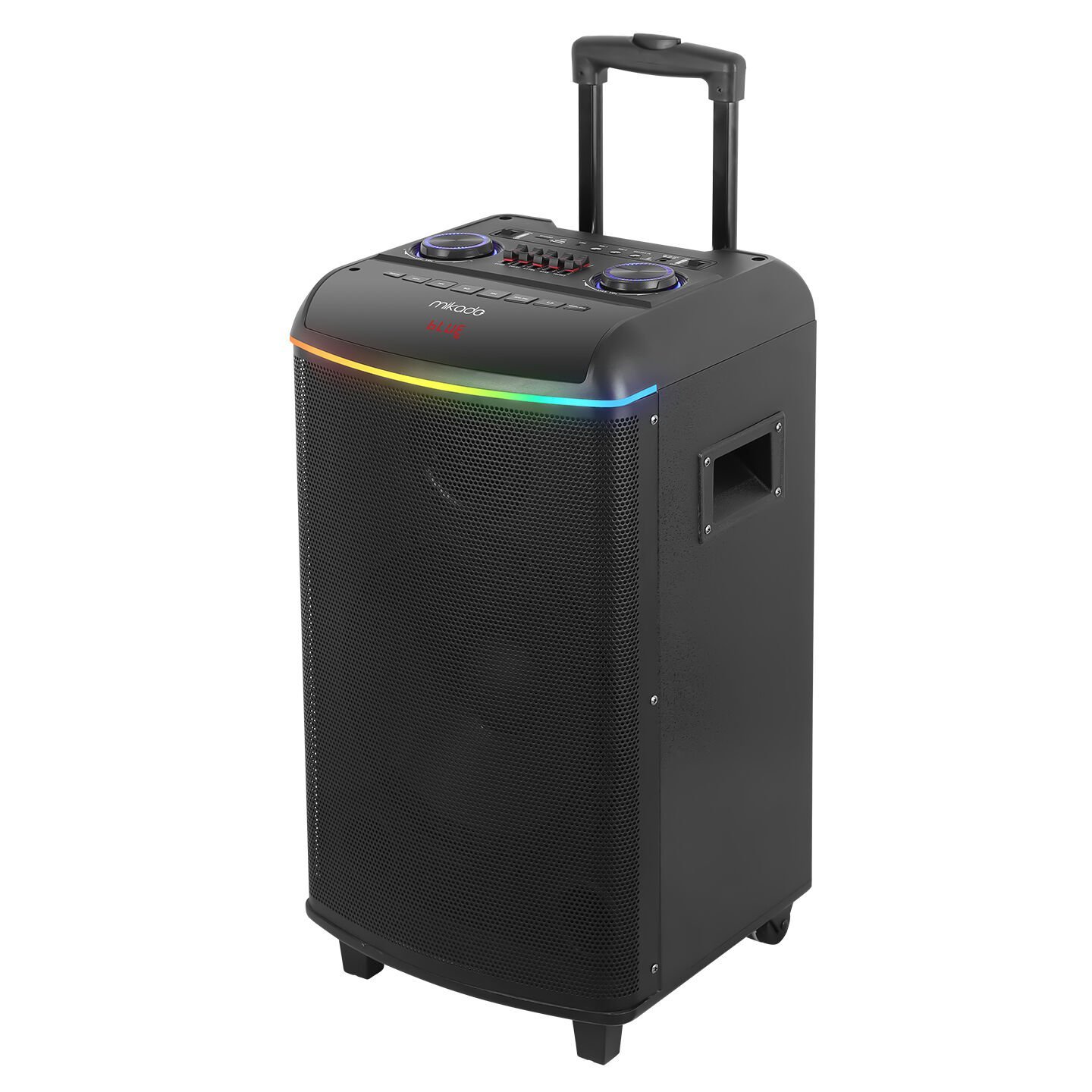 Mikado MD-90BT Boomer 80W 2 Adet UHF Mikrofonlu USB+TF+AUX+ Bluetooth Destekli Siyah Profesyonel Ses Sistemi