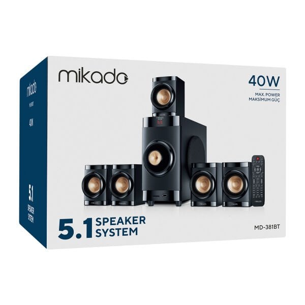 Mikado MD-381BT 5+1 Usb+SD+FM Destekli Multimedia Bluetooth Speaker