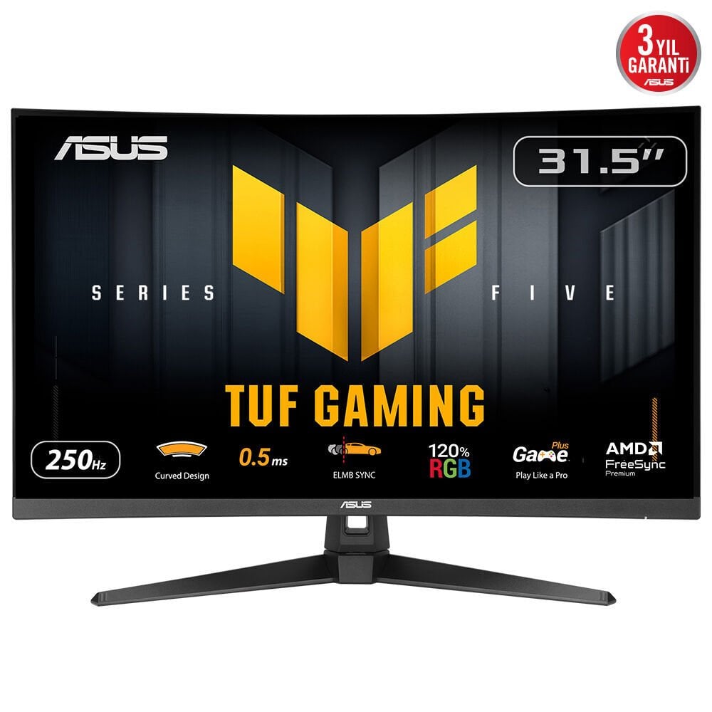 ASUS TUF GAMING VG32VQM5B 31.5'' 0.5MS 250Hz HDMI/DP SPEAKER CURVED GAMING MONITOR