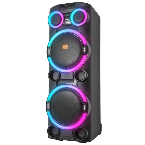 Mikado MD-104KP 200W 12V 14000mAh Bataryalı Siyah 1 UHF UV Mikrofonlu USB/BT/TF/TWS/AUX RGB 220V Kablolu Toplantı Anfisi