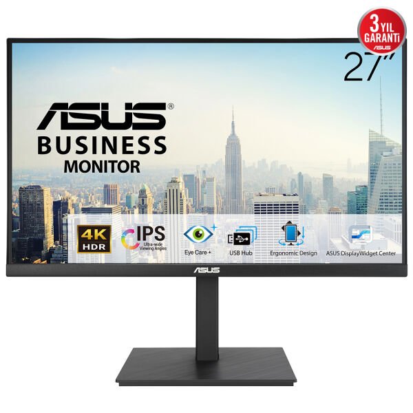 ASUS VA27UQSB 27'' 5MS HDMI/DP/TYPE-C PIVOT IPS LED MONITOR