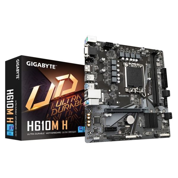 GIGABYTE H610M-H 2xDDR5 VGA/HDMI 1xM.2 1xGLAN 1700P ANAKART