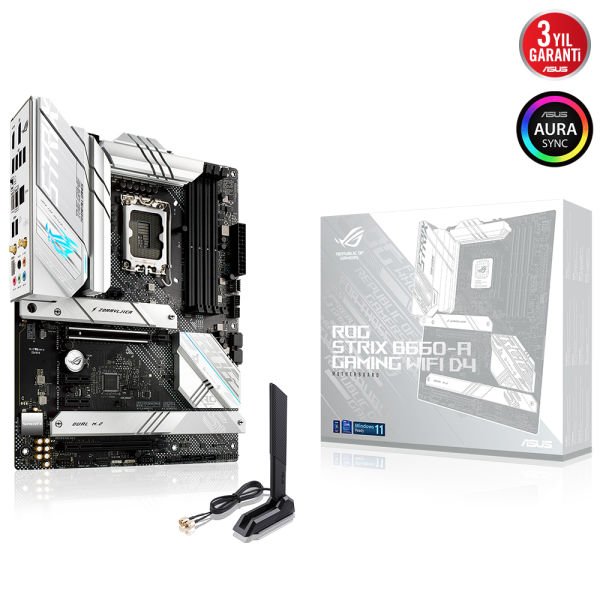 ASUS ROG STRIX B660-A GAMING WIFI D4 4xDDR4 HDMI/DP 3xM.2 1xGLAN 1700P ANAKART