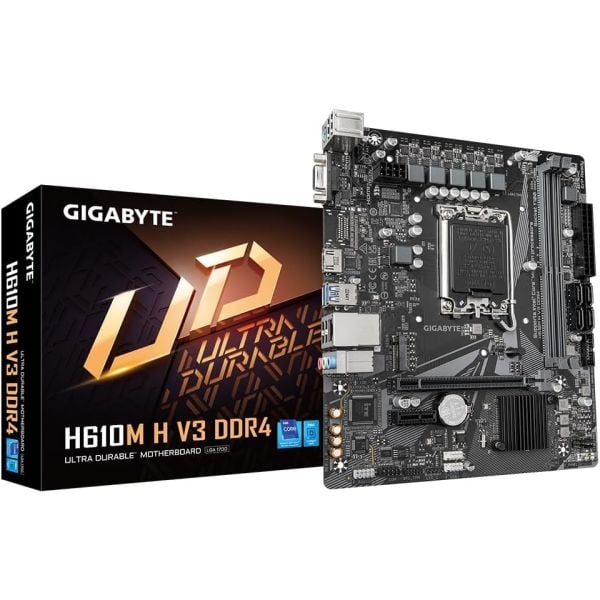 GIGABYTE H610M-H-V3 2xDDR4 VGA/HDMI 1xM.2 1xGLAN 1700P ANAKART