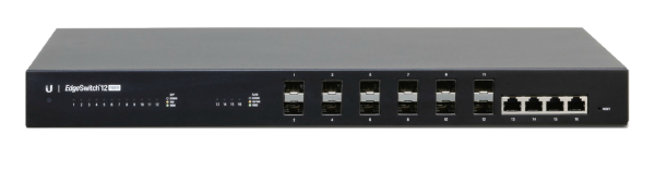 UBNT Ubiquiti EdgeSwitch ES-12-F  12 Adet SFP(Fiber )  , 4 Adet  Gigabit Eth Yönetilebilir Swich