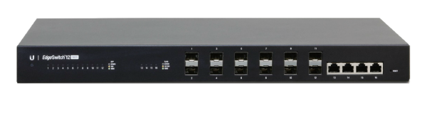 UBNT Ubiquiti EdgeSwitch ES-12-F  12 Adet SFP(Fiber )  , 4 Adet  Gigabit Eth Yönetilebilir Swich