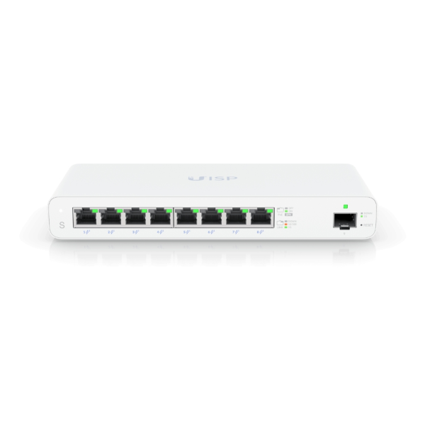 UBNT Ubiquiti UISP SWİTCH 8 PORT 24V 110W POE YÖNETİLEBİLİR SWİTCH
