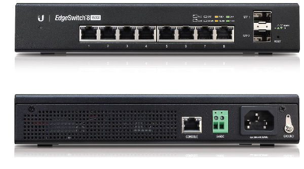 UBNT Ubiquiti EdgeSwitch ES-8-150W  8 Port Gigabit - 2 SFP  Yönetilebilir POE+