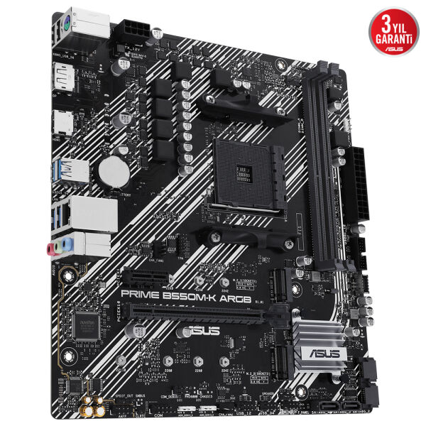 ASUS PRIME B550M-K ARGB B550 2xDDR4 DP/HDMI 2xM.2 AM4 ANAKART