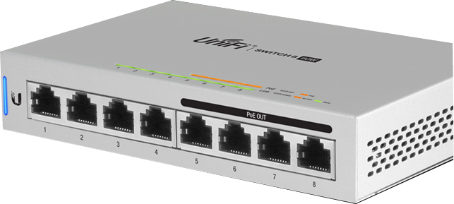 Unifi PoE+ Switch 8 Port ,SFP , 60W