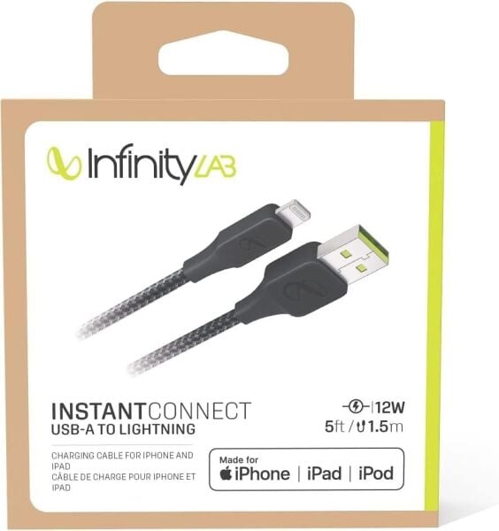 Infinity Lab InstantConnect Kablo USB-A USB-C Siyah 1.5m