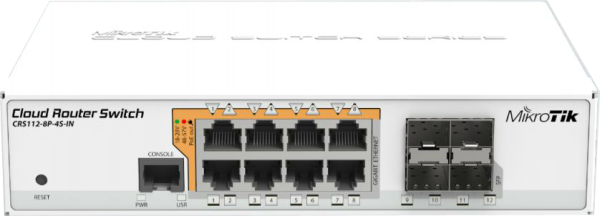 Cloud Router Switch CRS112-8P-4S  Poe, Fiber Switch
