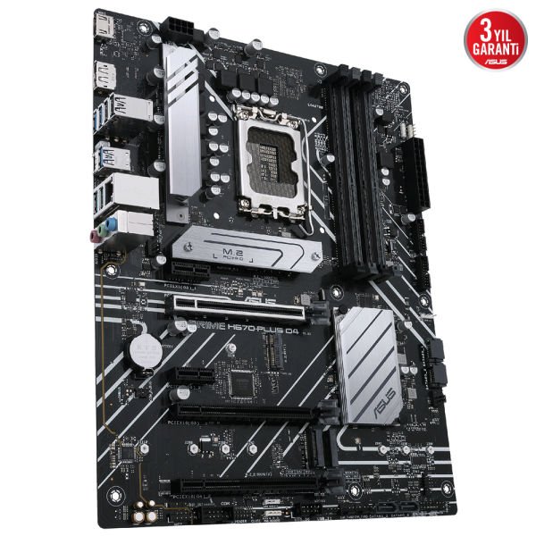 ASUS PRIME H670-PLUS D4 4xDDR4 HDMI/DP 3xM.2 1xGLAN 1700P ANAKART