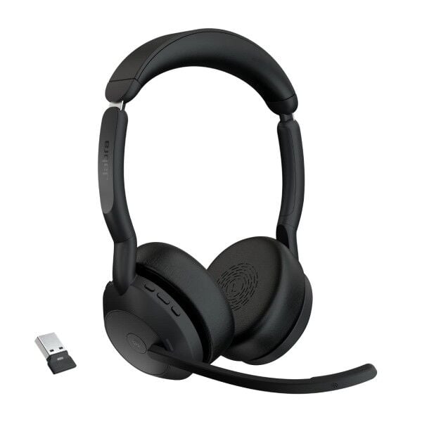 Jabra Evolve2 55 Duo Link380a Ms Kablosuz Kulak Üstü Kulaklık