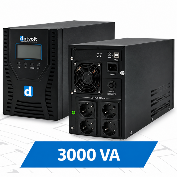DOTVOLT LN PLUS 3000VA 4x12V/7AH LINE INTERACTIVE UPS