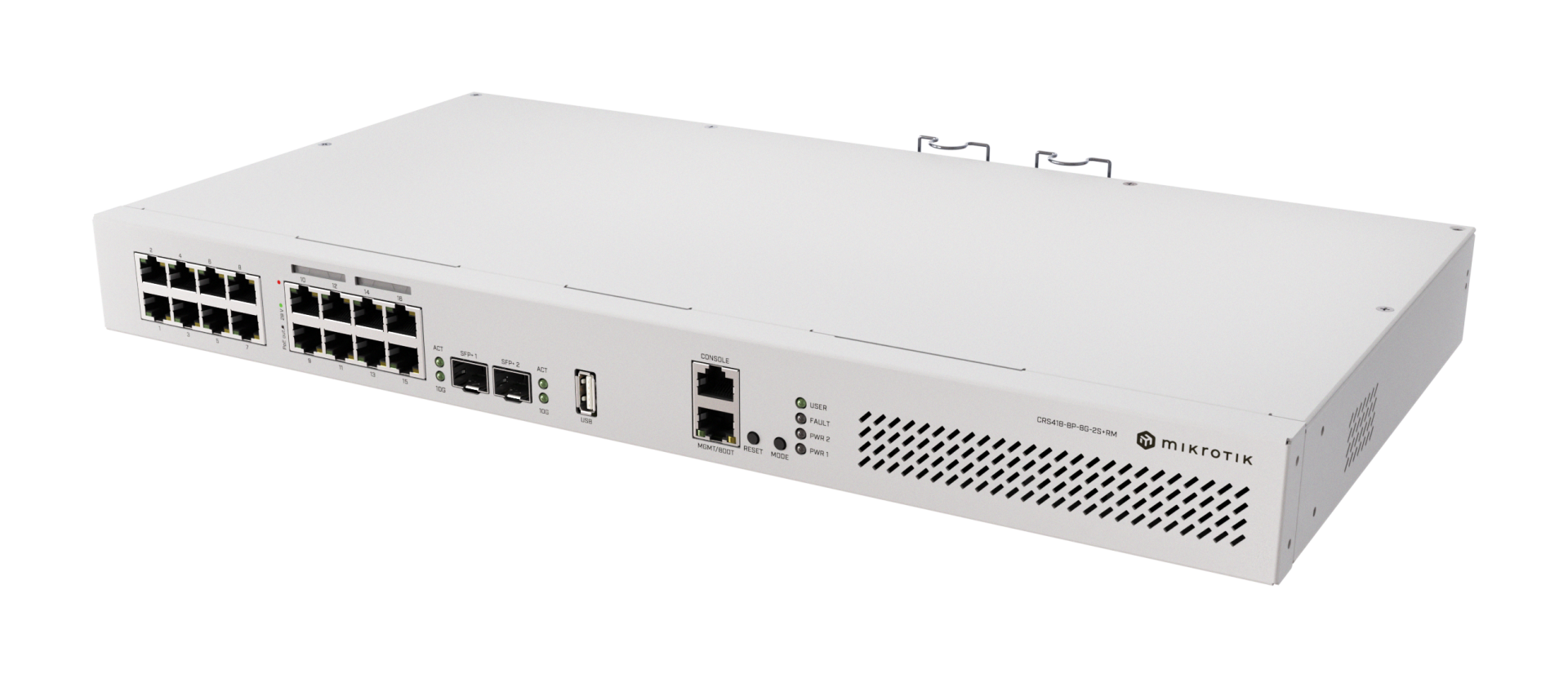 CRS418-8P-8G-2S+RM Cloud Router Switch RouterOS v7