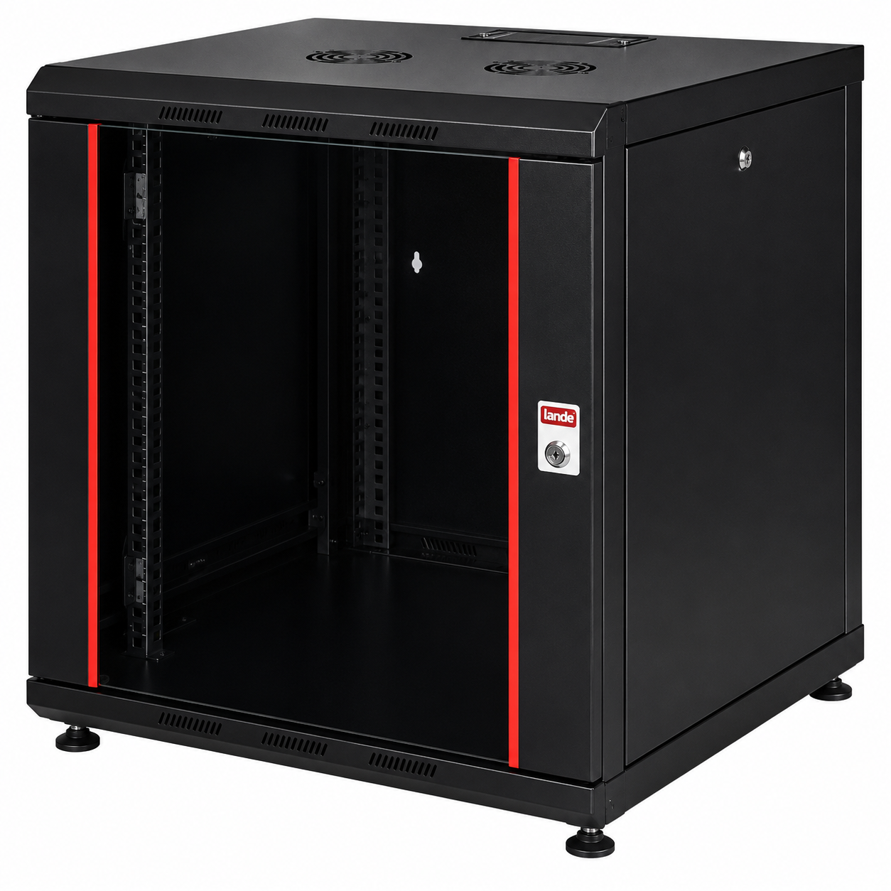 Lande 12U W600mm x D600mm Dikili Tip Kabinet LN-PR12U6060-BL-121