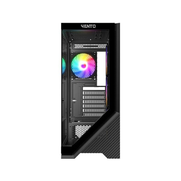 VENTO VG4202FL 850W 80+ BR GEN5 4x12CM RGB FAN E-ATX TEMPERLİ CAM 2xUSB2.0/1xUSB3.0 SİYAH GAMING KASA