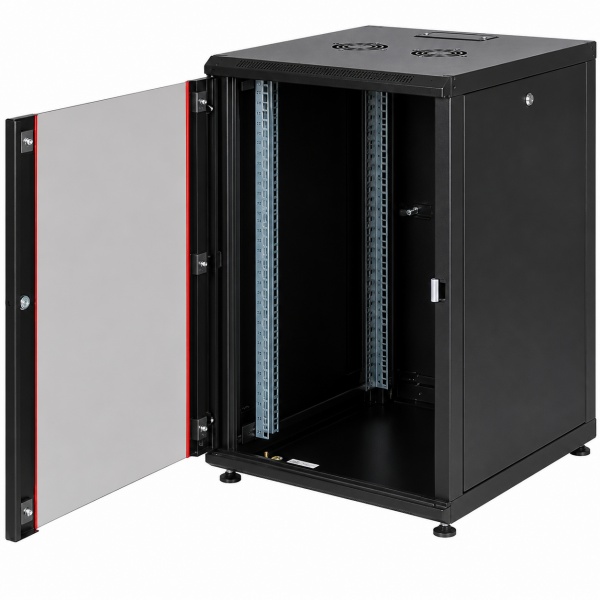 Lande 16U W600mm x D600mm Dikili Tip Kabinet LN-PR16U6060-BL-121