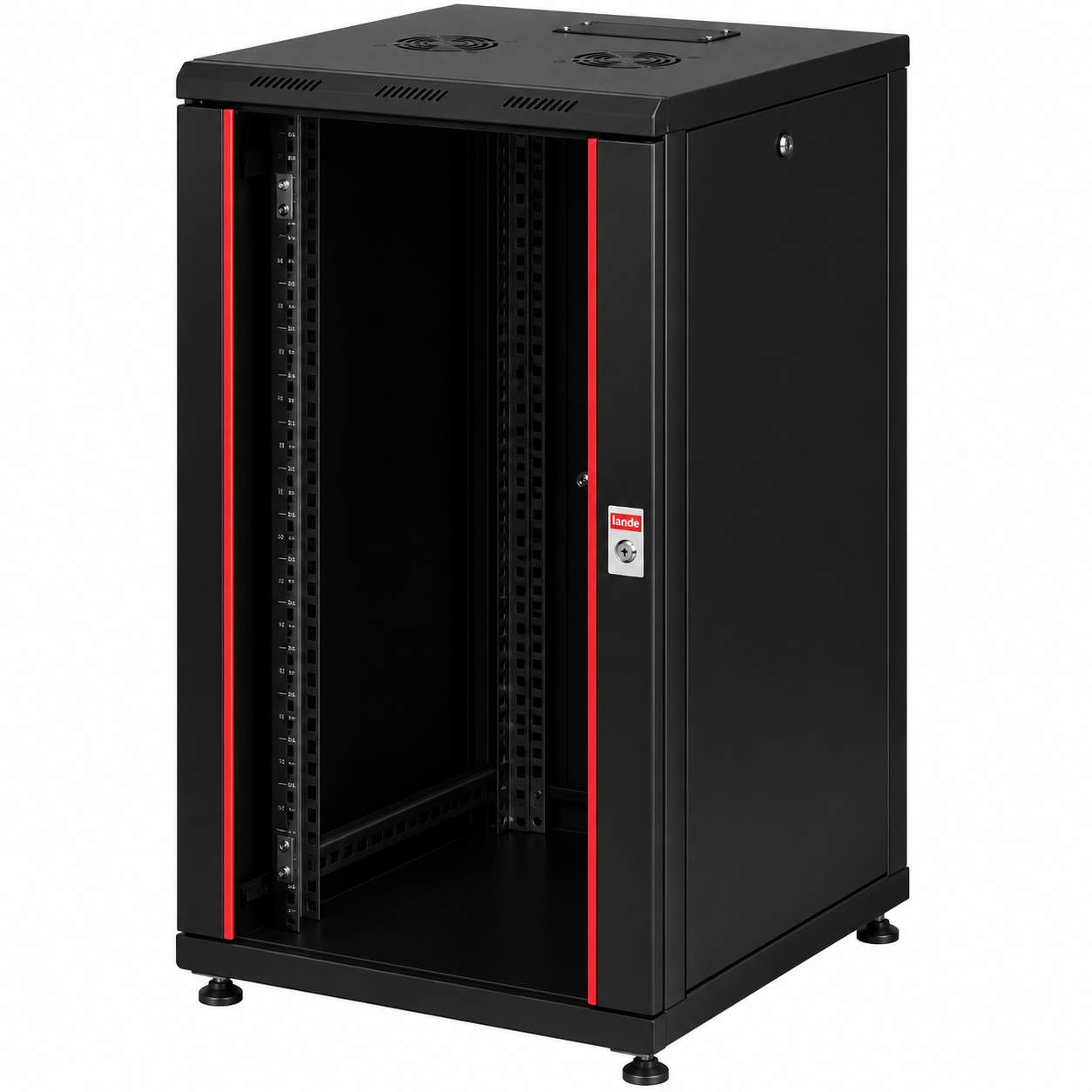 Lande 22U W600mm x D600mm Dikili Tip Kabinet LN-PR22U6060-BL-121