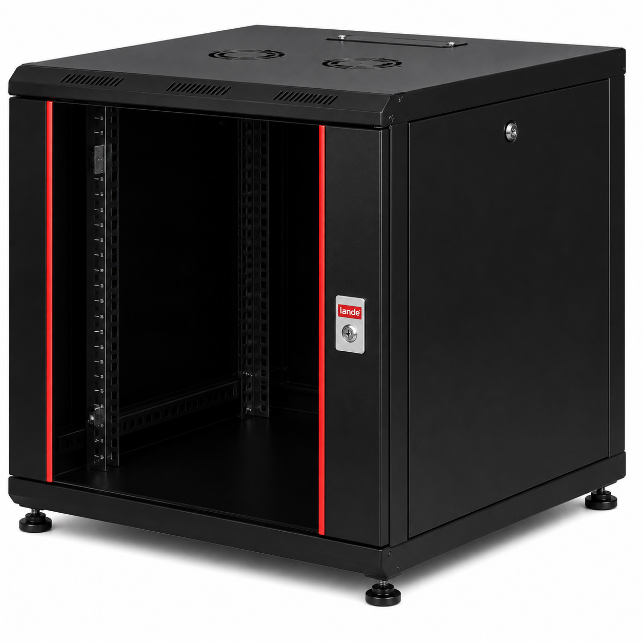 Lande 12U W600mm x D800mm Dikili Tip Kabinet LN-PR12U6080-BL-121